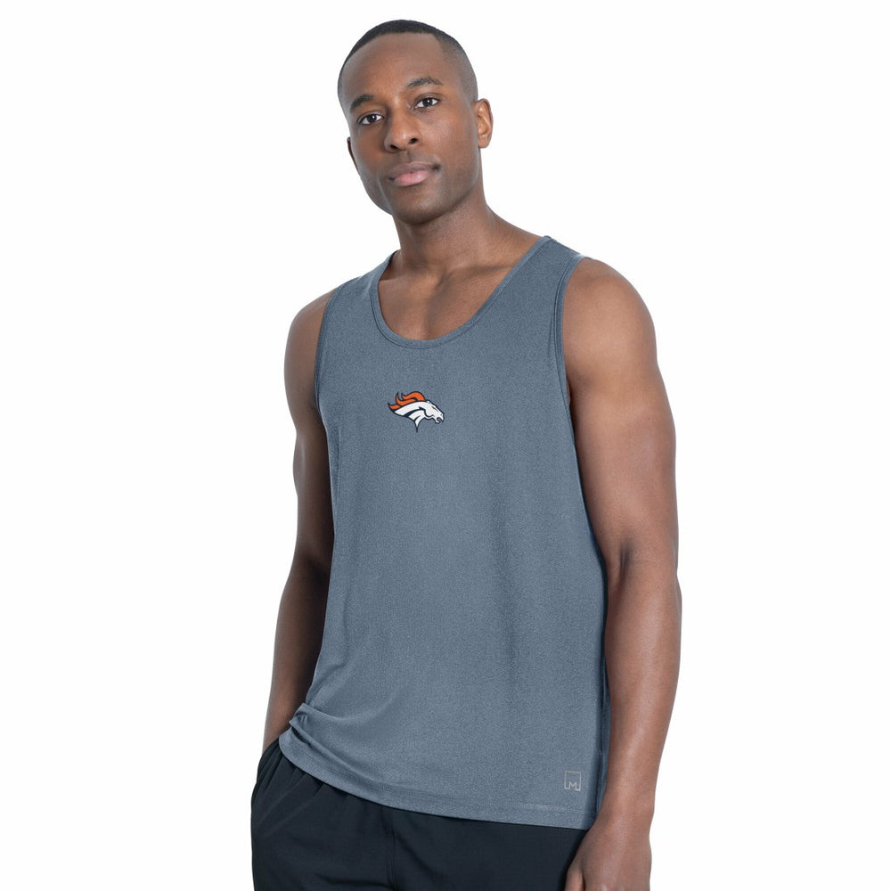 Denver Broncos MSX by Michael Strahan Energy Scoop Neck Tank Top - Navy - NFL