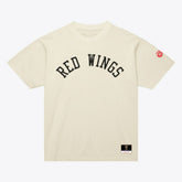 Detroit Red Wings Mitchell & Ness Unisex Arched Team T-Shirt - Cream | NHL Lifestyle