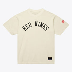 Detroit Red Wings Mitchell & Ness Unisex Arched Team T-Shirt - Cream | NHL Lifestyle