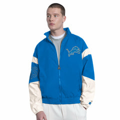 Detroit Lions Starter The Gust Full-Zip Hooded Jacket - Blue - NFL