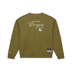 New York Rangers Mitchell & Ness Women's Fleece Sweatshirt - Hunter Green | NHL Lifestyle