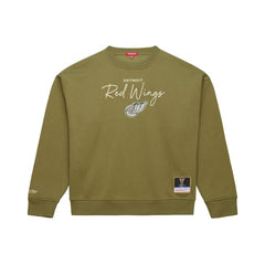 Detroit Red Wings Mitchell & Ness Women's Fleece Sweatshirt - Hunter Green | NHL near me
