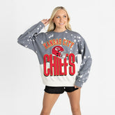 Kansas City Chiefs Gameday Couture Women's Arch Rivals Faded Wash Sweatshirt - Gray - NFL