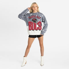 Tampa Bay Buccaneers Gameday Couture Women's Arch Rivals Faded Wash Sweatshirt - Gray - NFL