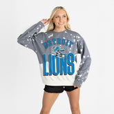 Detroit Lions Gameday Couture Women's Arch Rivals Faded Wash Sweatshirt - Gray - NFL