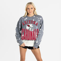 Arizona Cardinals Gameday Couture Women's Arch Rivals Faded Wash Sweatshirt - Gray - NFL