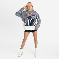 Chicago Bears Gameday Couture Women's Arch Rivals Faded Wash Sweatshirt - Gray - NFL