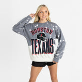 Houston Texans Gameday Couture Women's Arch Rivals Faded Wash Sweatshirt - Gray - NFL