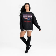New England Patriots Gameday Couture Women's Powerhouse Play Premium Fleece Sweatshirt - Black - NFL