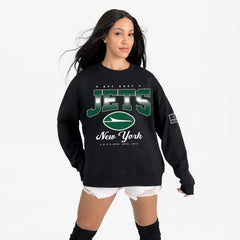 New York Jets Gameday Couture Women's Powerhouse Play Premium Fleece Sweatshirt - Black - NFL