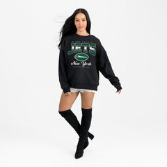 New York Jets Gameday Couture Women's Powerhouse Play Premium Fleece Sweatshirt - Black - NFL