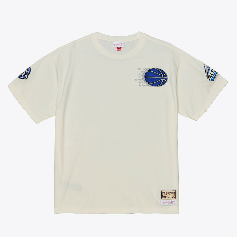 Mitchell & Ness Orlando Magic Hardwood Classics Chainstitch Premium T-Shirt Cream