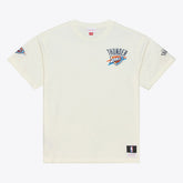 Mitchell & Ness Oklahoma City Thunder Hardwood Classics Chainstitch Premium T-Shirt Cream