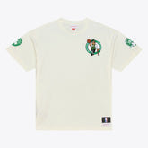 Mitchell & Ness Boston Celtics Hardwood Classics Chainstitch Premium T-Shirt Cream
