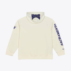 Mitchell & Ness Sacramento Kings Hardwood Classics Chainstitch Premium Fleece Hoodie Cream