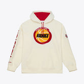 Mitchell & Ness Houston Rockets Hardwood Classics Chainstitch Premium Fleece Hoodie Cream