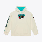 Mitchell & Ness Memphis Grizzlies Hardwood Classics Chainstitch Premium Fleece Hoodie Cream