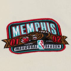 Mitchell & Ness Memphis Grizzlies Hardwood Classics Chainstitch Premium Fleece Hoodie Cream