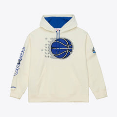 Mitchell & Ness Orlando Magic Hardwood Classics Chainstitch Premium Fleece Hoodie Cream