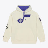 Mitchell & Ness Utah Jazz Hardwood Classics Chainstitch Premium Fleece Hoodie Cream