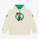 Mitchell & Ness Boston Celtics Hardwood Classics Chainstitch Premium Fleece Hoodie Cream