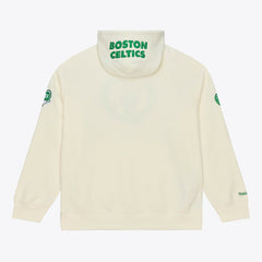 Mitchell & Ness Boston Celtics Hardwood Classics Chainstitch Premium Fleece Hoodie Cream
