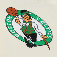 Mitchell & Ness Boston Celtics Hardwood Classics Chainstitch Premium Fleece Hoodie Cream