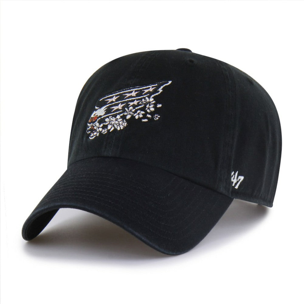 Washington Capitals '47 Alternate Clean Up Adjustable Hat - Black | 47 brand Lifestyle
