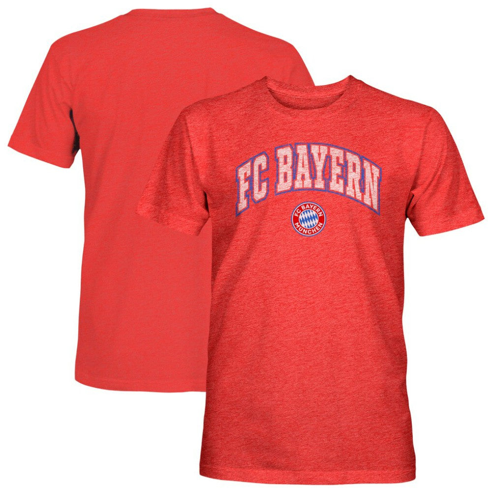 Bayern Munich 1863FC Athletic Wordmark Vintage Tri-Blend T-Shirt Red