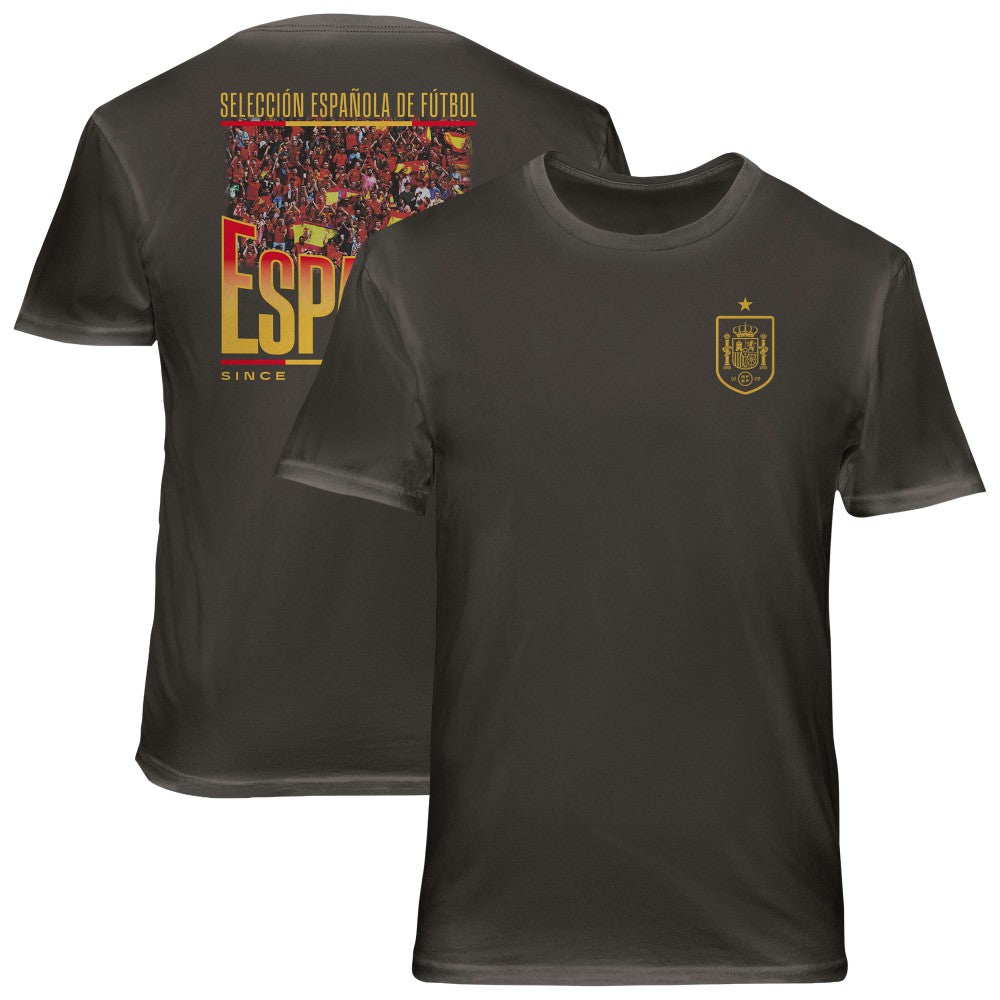 Spain National Team 1863FC Wordmark Cotton T-Shirt Gray