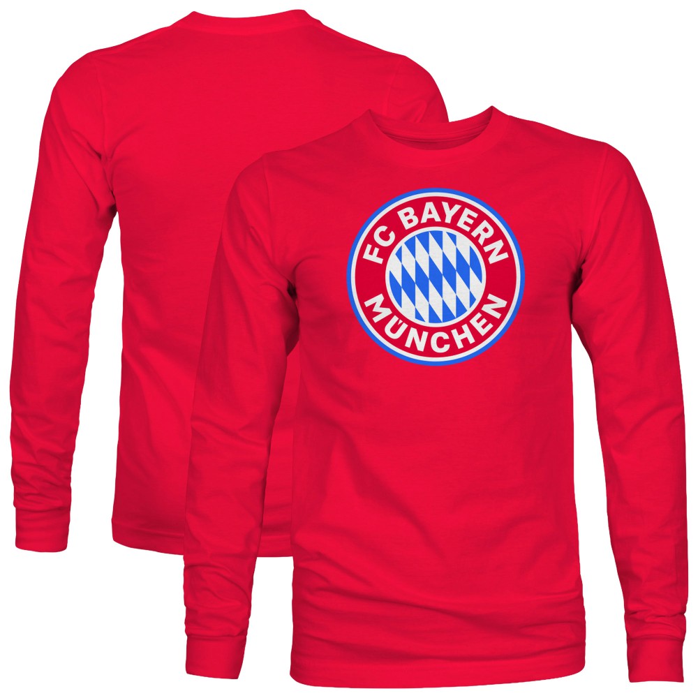 Bayern Munich 1863FC Color Badge Long Sleeve T-Shirt Red
