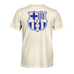 Barcelona 1863FC Big Logo Heavyweight T-Shirt Cream