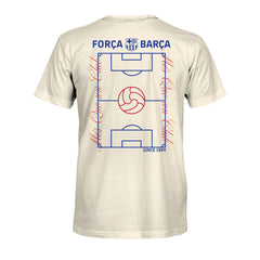 Barcelona 1863FC Own the Pitch Heavyweight T-Shirt Cream