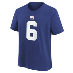 Jaxson Dart New York Giants Youth Name & Number T-Shirt - Royal - Nike