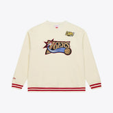 Mitchell & Ness Philadelphia 76ers Hardwood Classics 76 Originals Collection Sweatshirt Cream