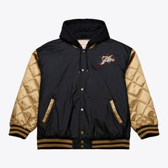 Mitchell & Ness Philadelphia 76ers Hardwood Classics 76 Originals Collection Fushion Full-Snap Hoodie Jacket Black