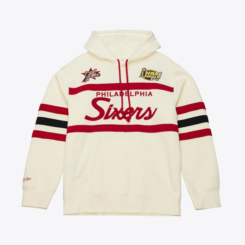 Mitchell & Ness Philadelphia 76ers Hardwood Classics 76 Originals Collection Head Coach Hoodie Cream