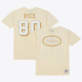 Jerry Rice San Francisco 49ers Sandman Name & Number T-Shirt - Cream - Mitchell & Ness