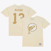 Dan Marino Miami Dolphins Sandman Name & Number T-Shirt - Cream - Mitchell & Ness