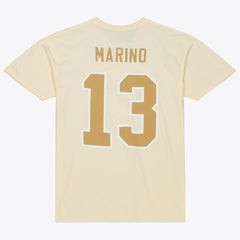 Dan Marino Miami Dolphins Sandman Name & Number T-Shirt - Cream - Mitchell & Ness