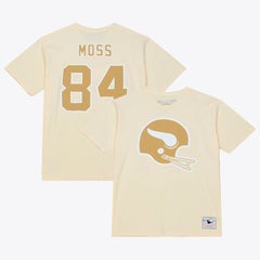 Randy Moss Minnesota Vikings Sandman Name & Number T-Shirt - Cream - Mitchell & Ness