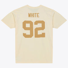 Reggie White Green Bay Packers Sandman Name & Number T-Shirt - Cream - Mitchell & Ness