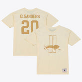 Barry Sanders Detroit Lions Sandman Name & Number T-Shirt - Cream - Mitchell & Ness