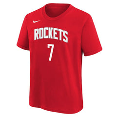 Nike Kevin Durant Houston Rockets Youth Icon Name & Number T-Shirt Red