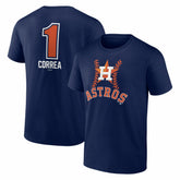 Carlos Correa Houston Astros Fastball Player Name & Number T-Shirt Sale