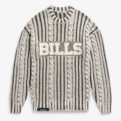 Buffalo Bills Off Season x NFL Unisex Cable Knit Sweater - Cream/Gray - NFL