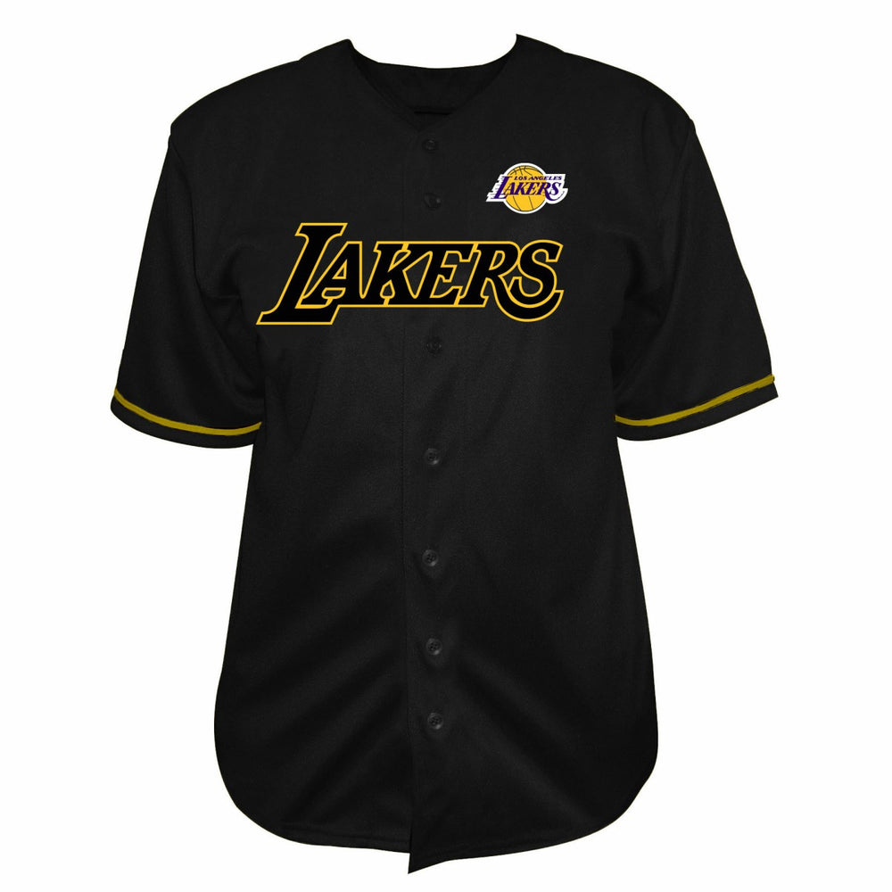 Fanatics Los Angeles Lakers Big & Tall Pop Full-Button Jersey Black