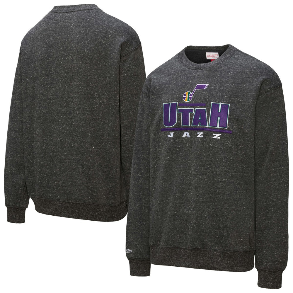 Mitchell & Ness Utah Jazz Throw It Back Fleece Sweatshirt Black