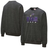 Mitchell & Ness Utah Jazz Throw It Back Fleece Sweatshirt Black