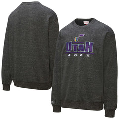 Mitchell & Ness Utah Jazz Throw It Back Fleece Sweatshirt Black